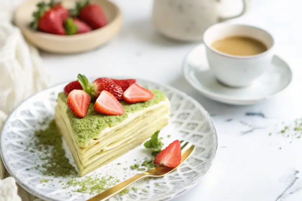 Matcha Crepe Roll Cake